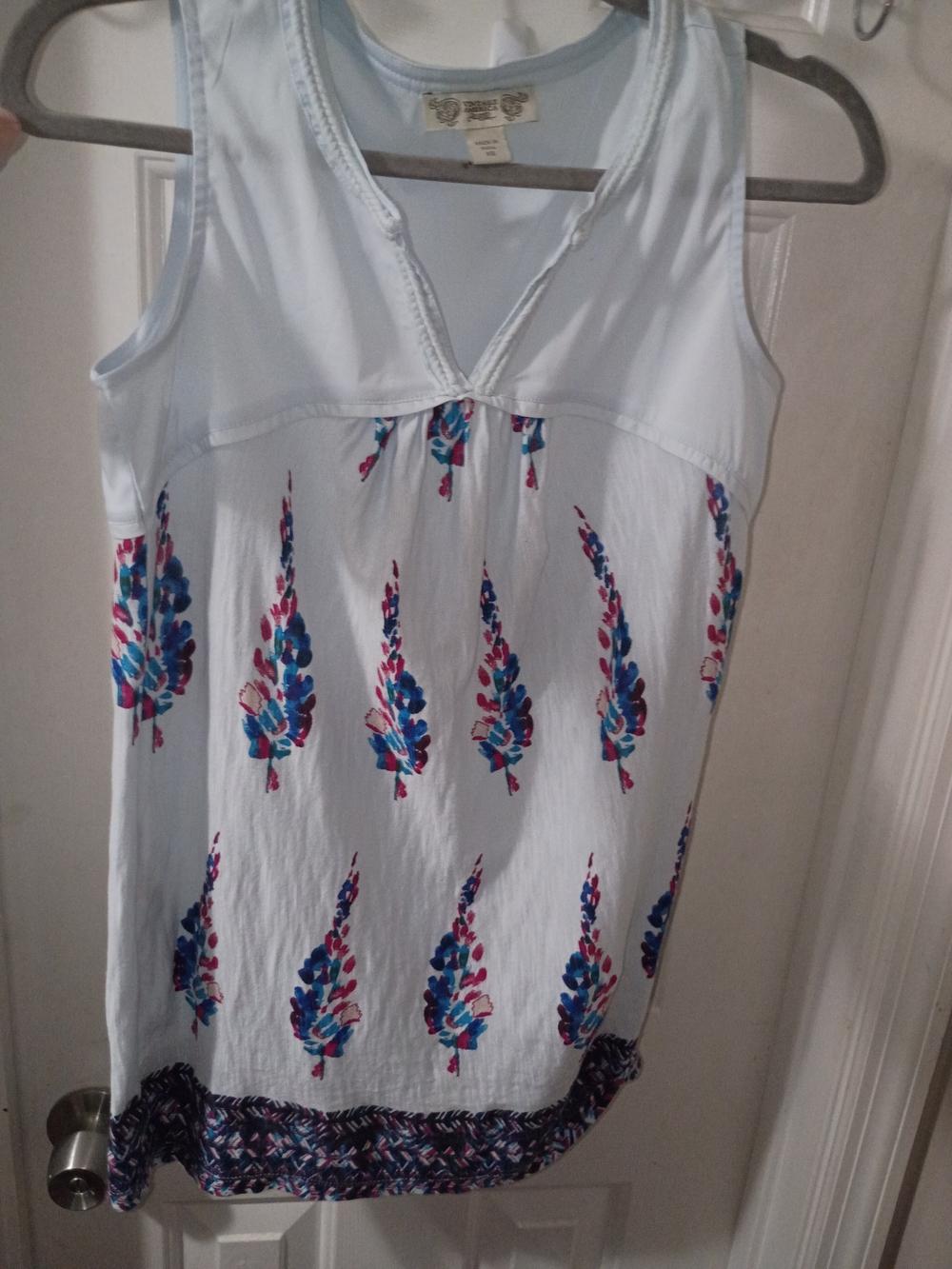 Vintage America White Sleeveless Top